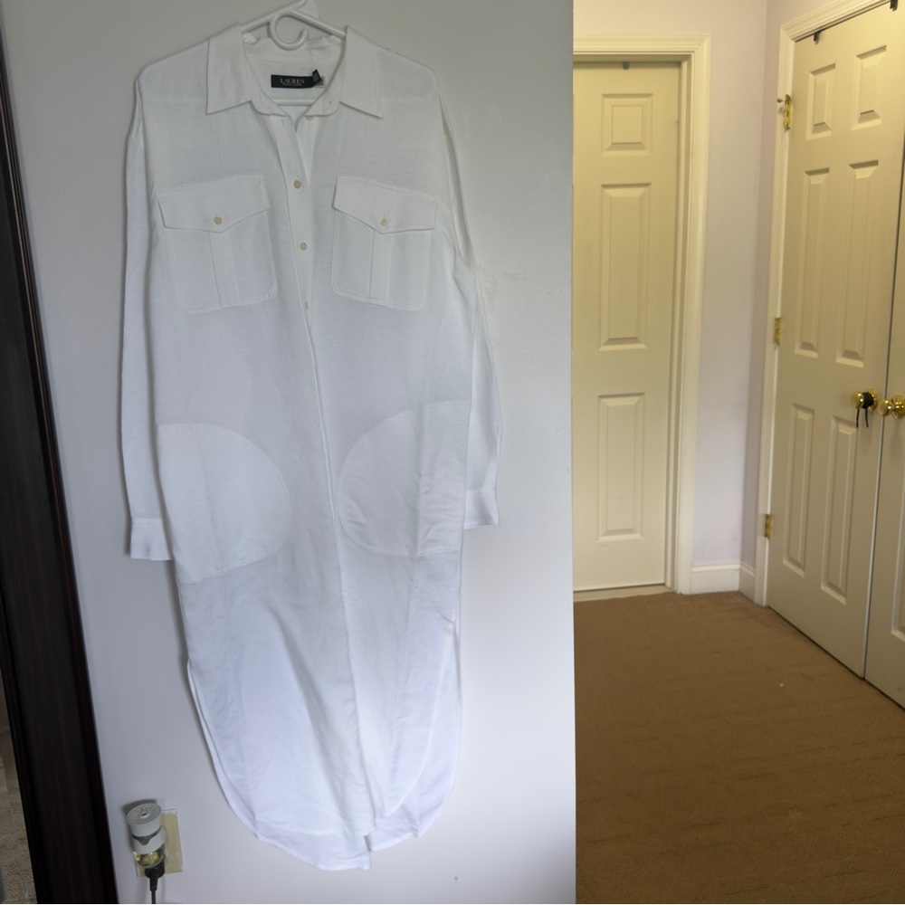 Ralph Lauren Classic White Shirt Dress - Picture 3 of 9
